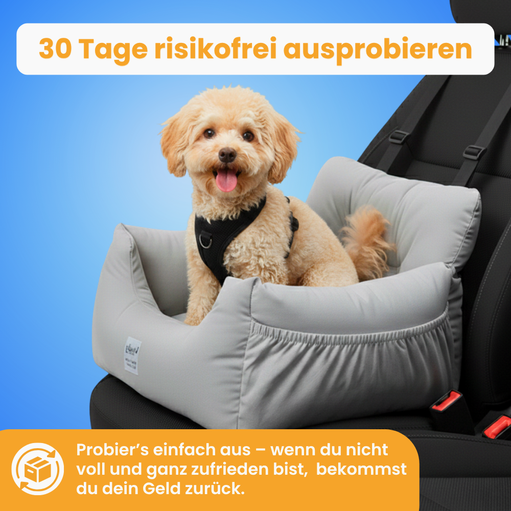 ReiseNest - Premium Hunde Autositz inkl. Sicherheitsgurt