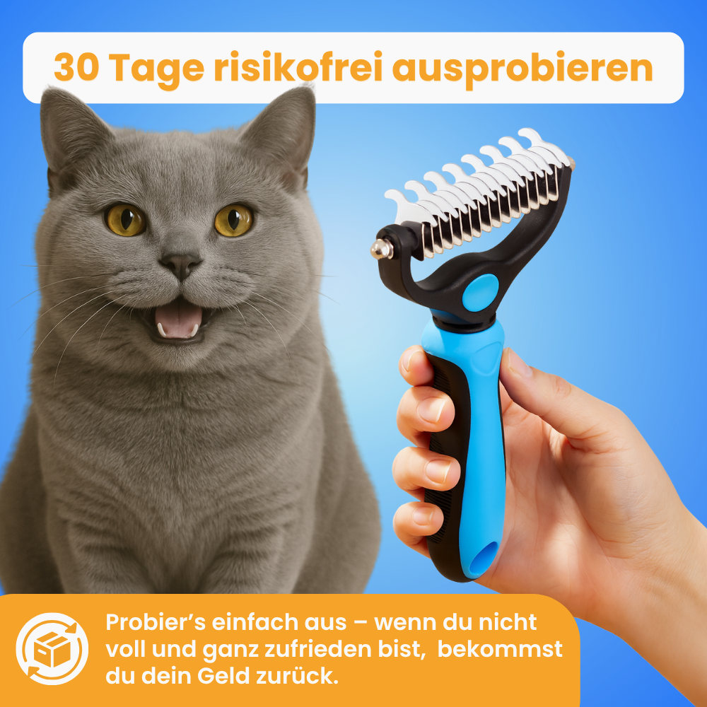 Fellzauber Bürste – Entfernt Unterwolle & Verfilzungen sanft