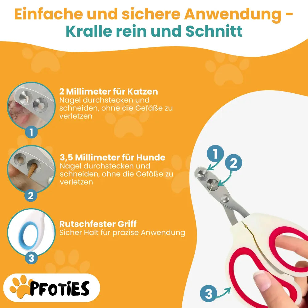 Pfoties™ - Krallenschere für Hunde und Katzen Pfoties™