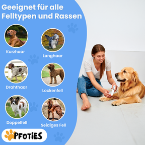 4in1 PfotenTrimmer von Pfoties – sicherer Trimmer mit runder Sicherheitsklinge für präzise Pflege. Ideal für empfindliche Körperstellen bei Hunden und Katzen, sanft & ohne Ziepen.