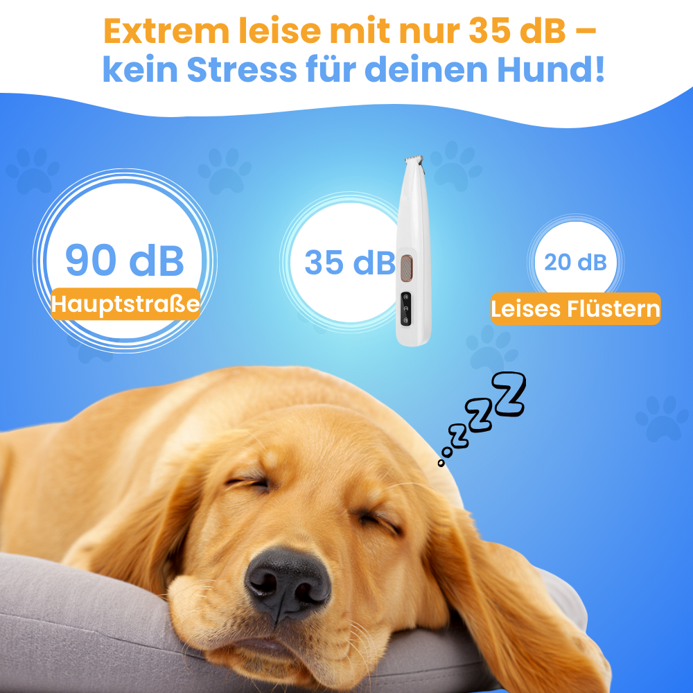 4in1 PfotenTrimmer von Pfoties – sicherer Trimmer mit runder Sicherheitsklinge für präzise Pflege. Ideal für empfindliche Körperstellen bei Hunden und Katzen, sanft & ohne Ziepen.