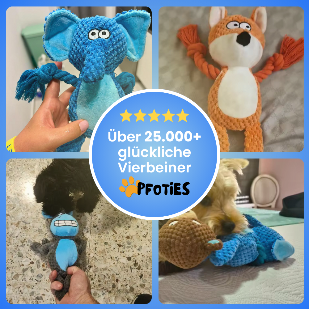 Plüschies - Zum zerren, kauen & lieben | Pfoties® Original
